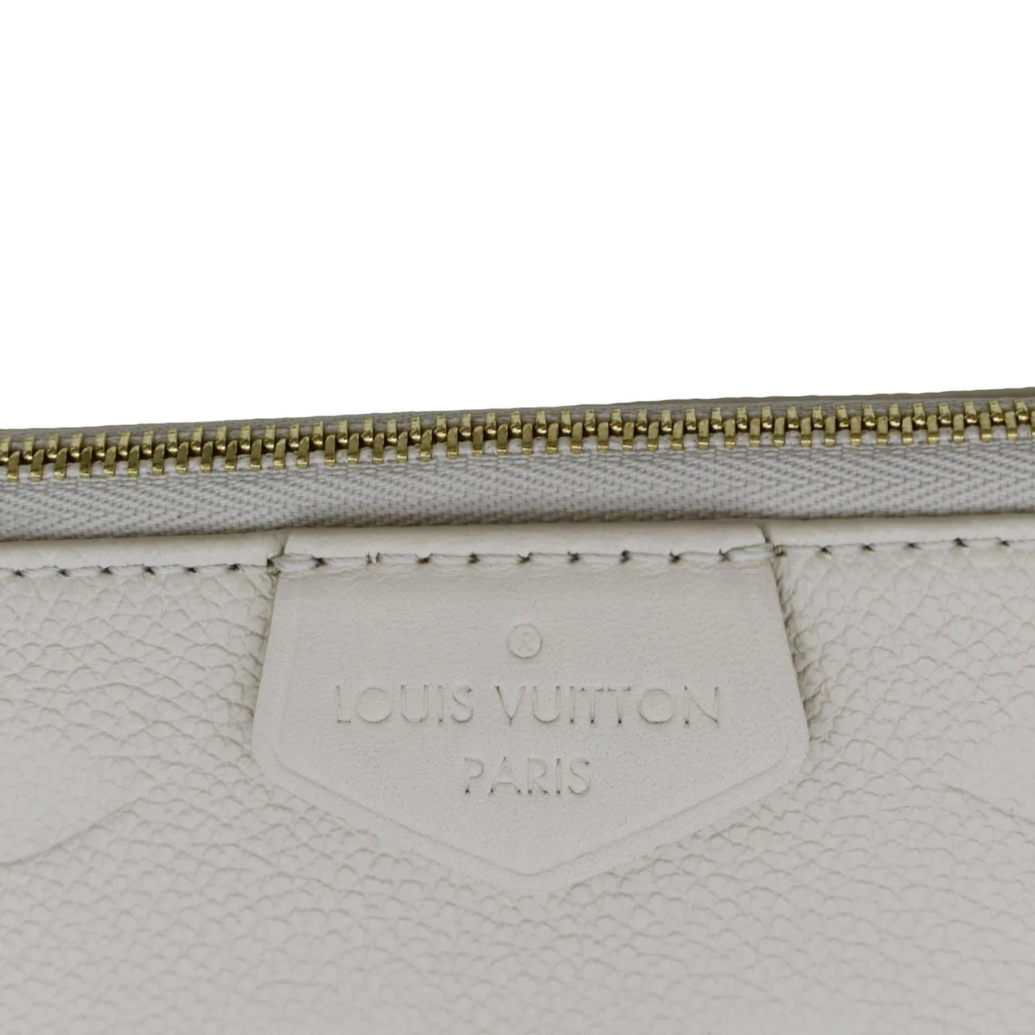 LOUIS VUITTON Multi Pochette Accessoires Monogram Empreinte Shoulder Bag Cream