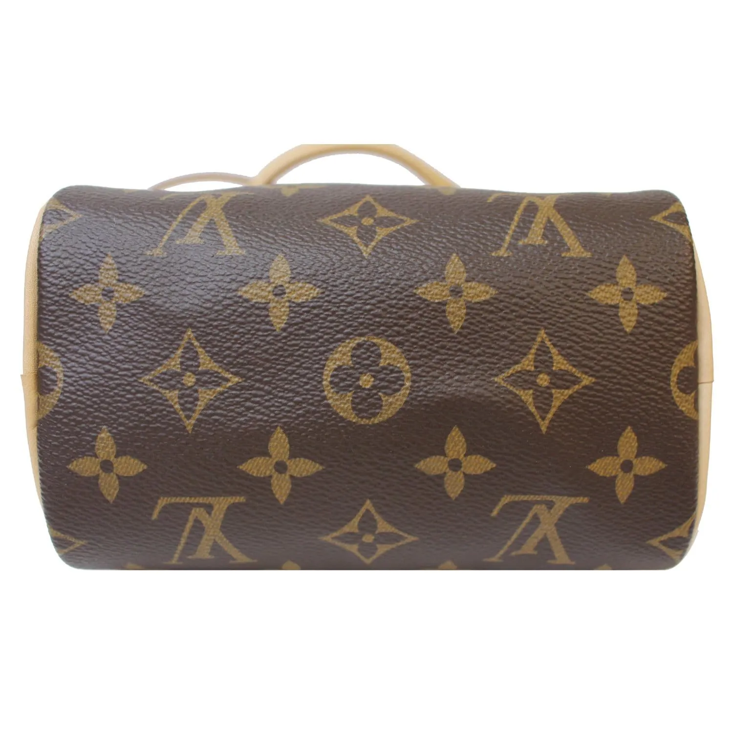 LOUIS VUITTON Nano Speedy Monogram Canvas Crossbody Bag Brown