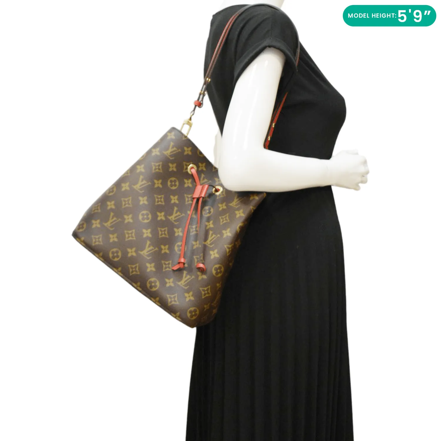 LOUIS VUITTON NeoNoe Monogram Canvas Shoulder Bag Red