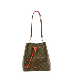 LOUIS VUITTON NeoNoe Monogram Canvas Shoulder Bag Red