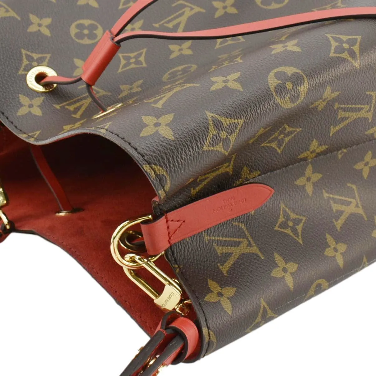LOUIS VUITTON NeoNoe Monogram Canvas Shoulder Bag Red