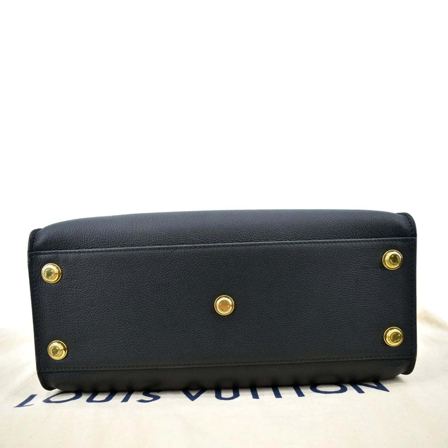 LOUIS VUITTON On My Side MM Calfskin Monogram Shoulder Bag Black
