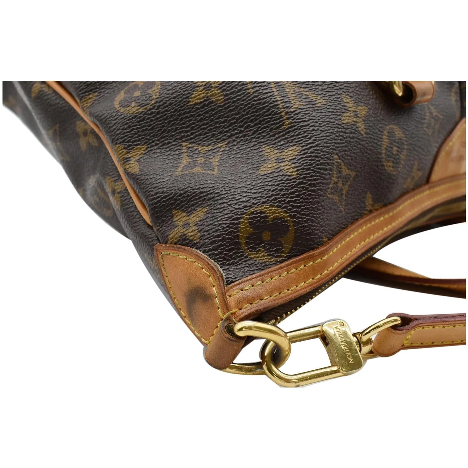 LOUIS VUITTON Palermo PM Monogram Canvas Shoulder Bag Brown