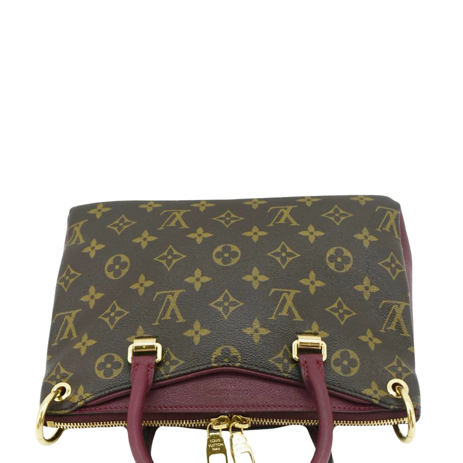 LOUIS VUITTON Pallas BB Monogram Canvas Shoulder Bag Brown