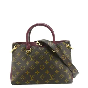 LOUIS VUITTON Pallas BB Monogram Canvas Shoulder Bag Brown