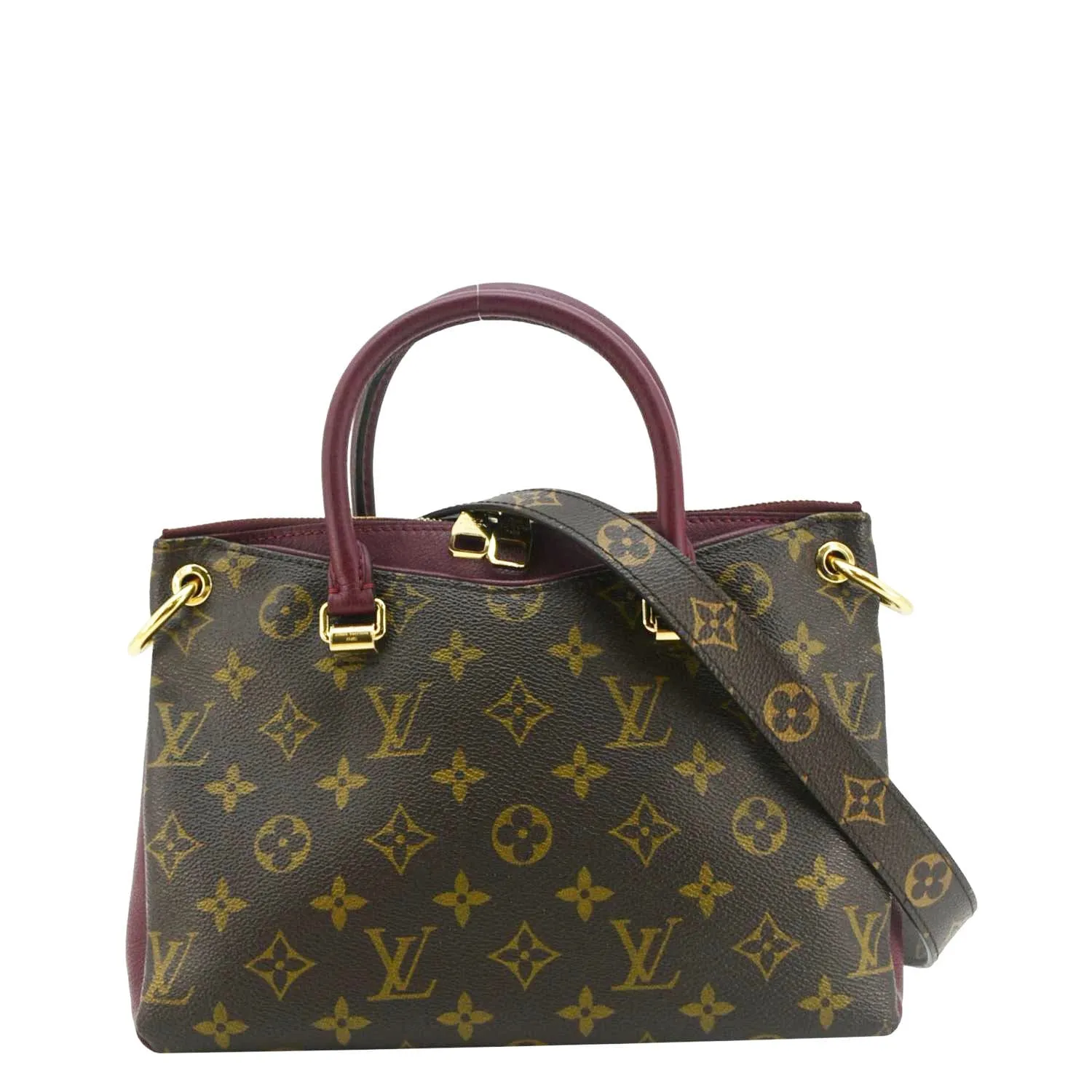LOUIS VUITTON Pallas BB Monogram Canvas Shoulder Bag Brown