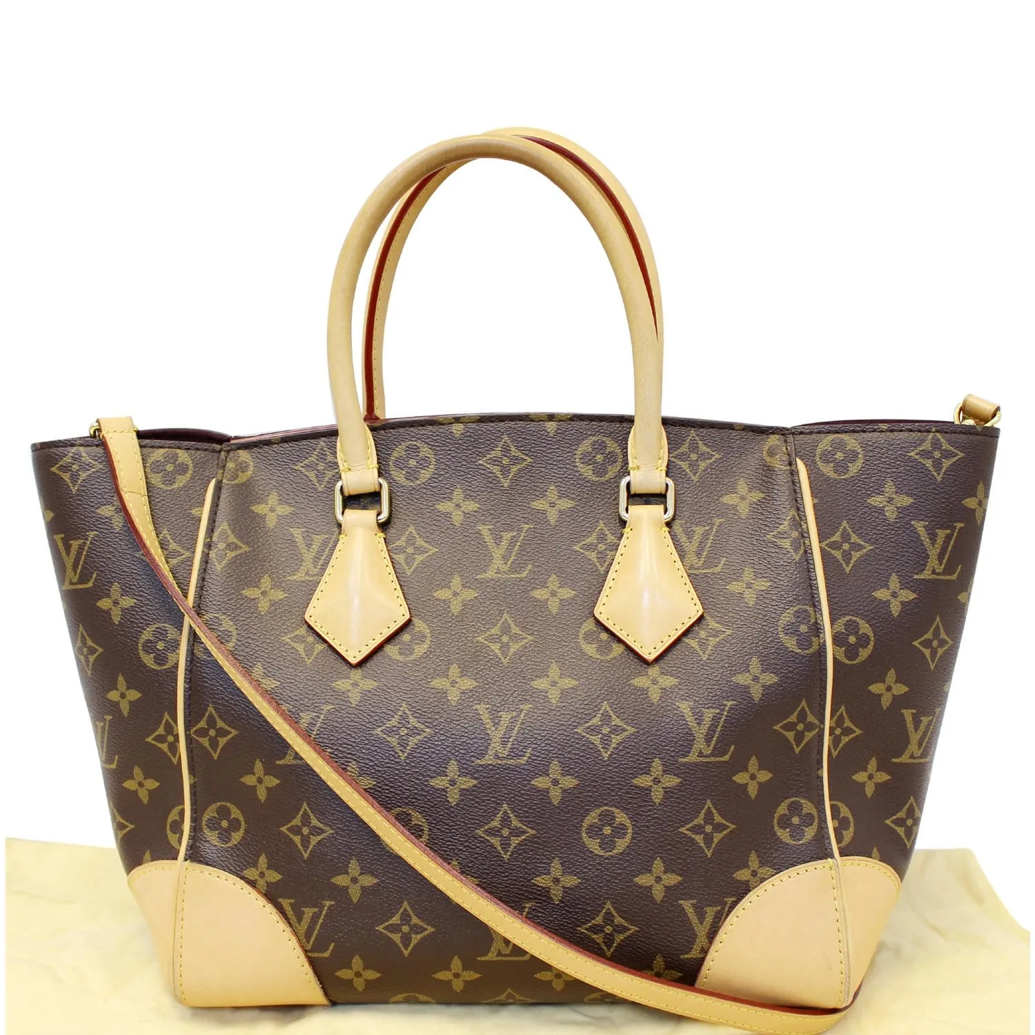 LOUIS VUITTON Phenix Monogram Canvas Shoulder Handbag Brown