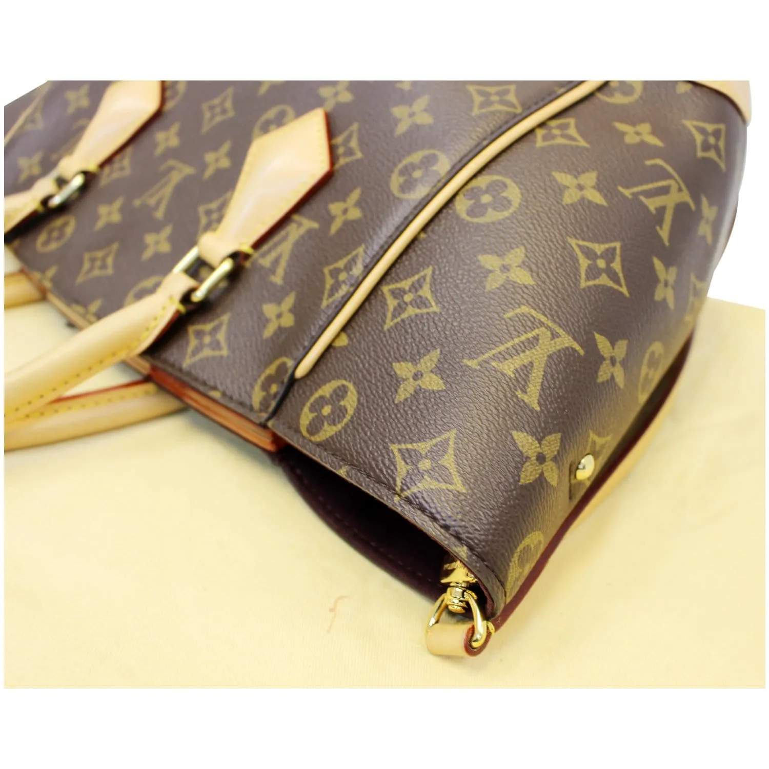 LOUIS VUITTON Phenix Monogram Canvas Shoulder Handbag Brown