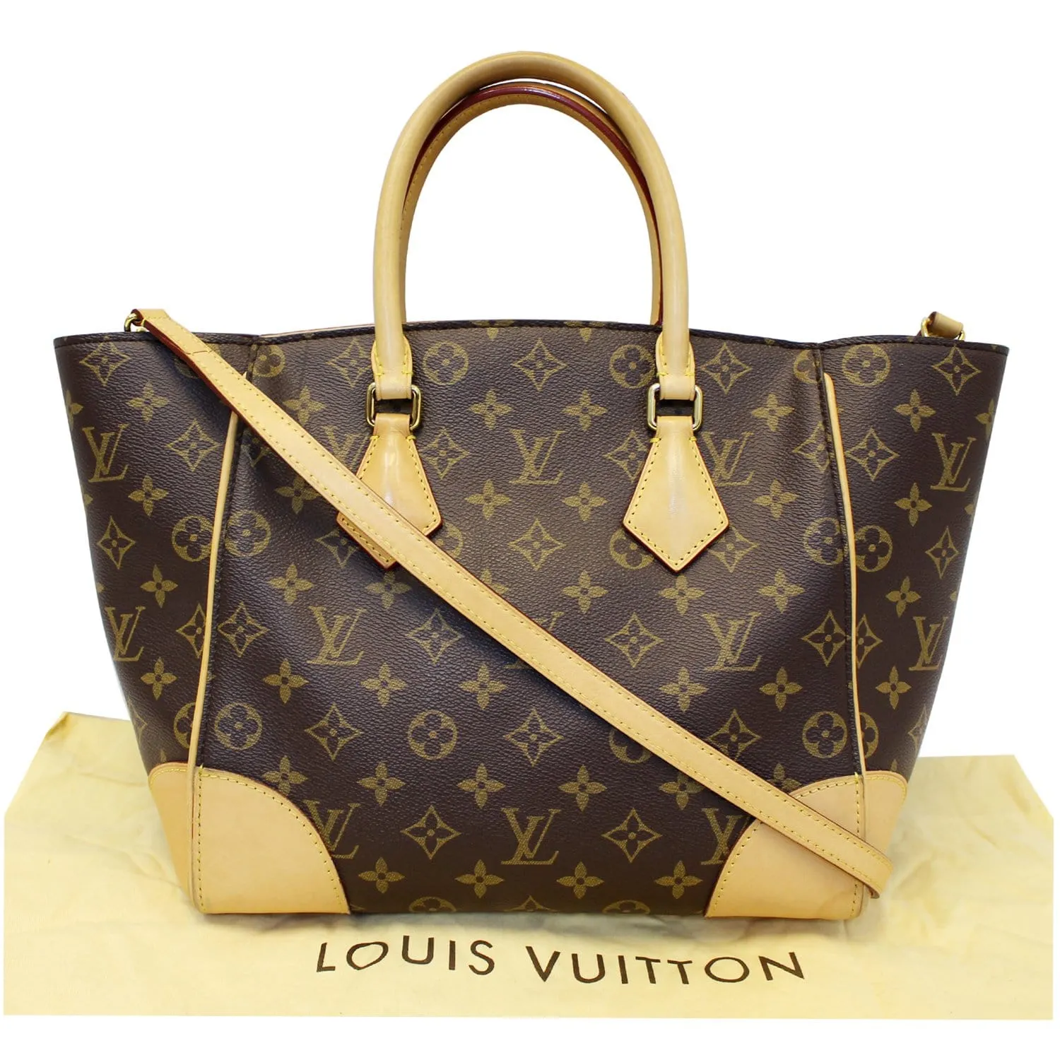 LOUIS VUITTON Phenix Monogram Canvas Shoulder Handbag Brown