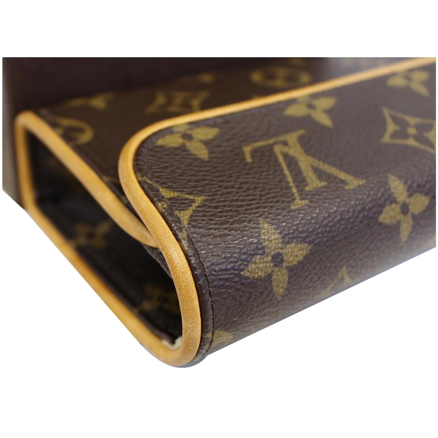 LOUIS VUITTON Pochette Florentine Monogram Canvas Waist Bag Brown