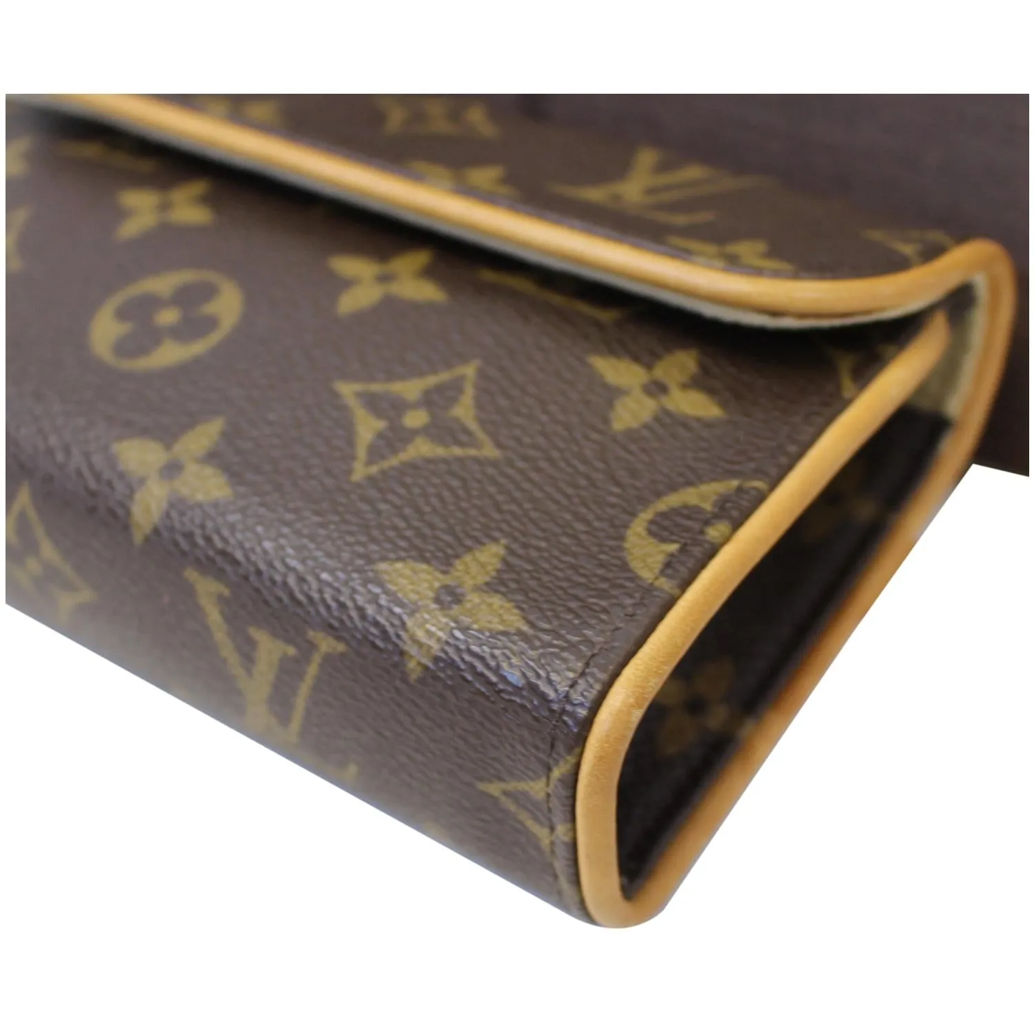 LOUIS VUITTON Pochette Florentine Monogram Canvas Waist Bag Brown