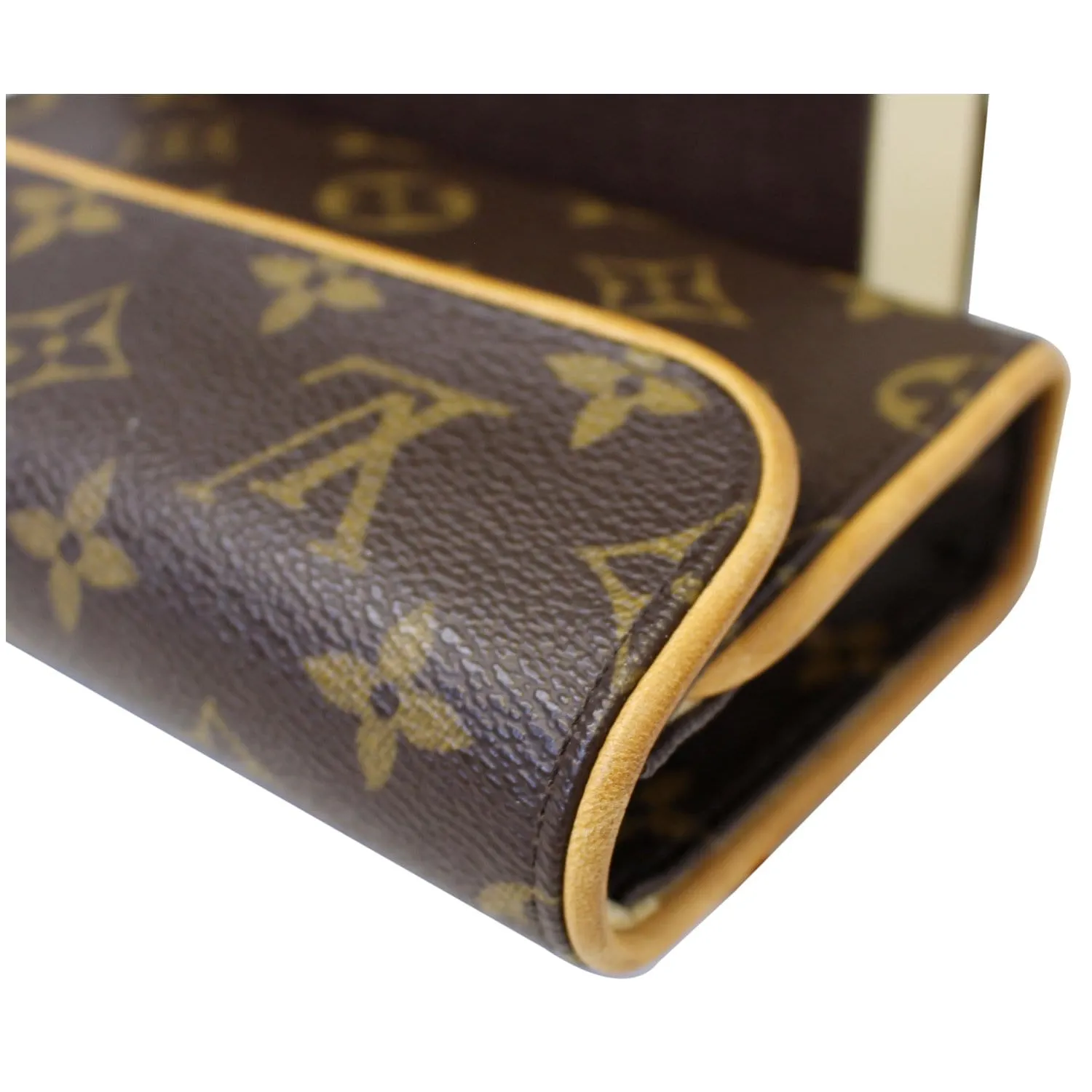 LOUIS VUITTON Pochette Florentine Monogram Canvas Waist Bag Brown