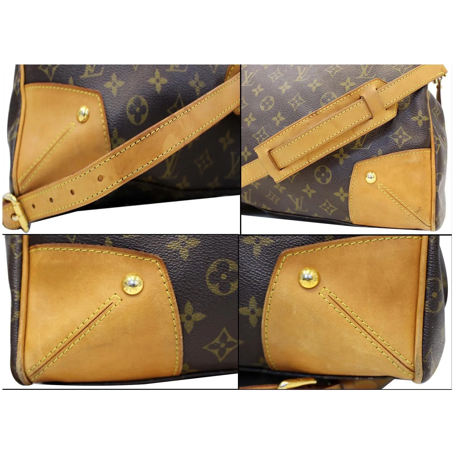 LOUIS VUITTON Retiro GM Monogram Canvas 2 Way Shoulder Bag Brown