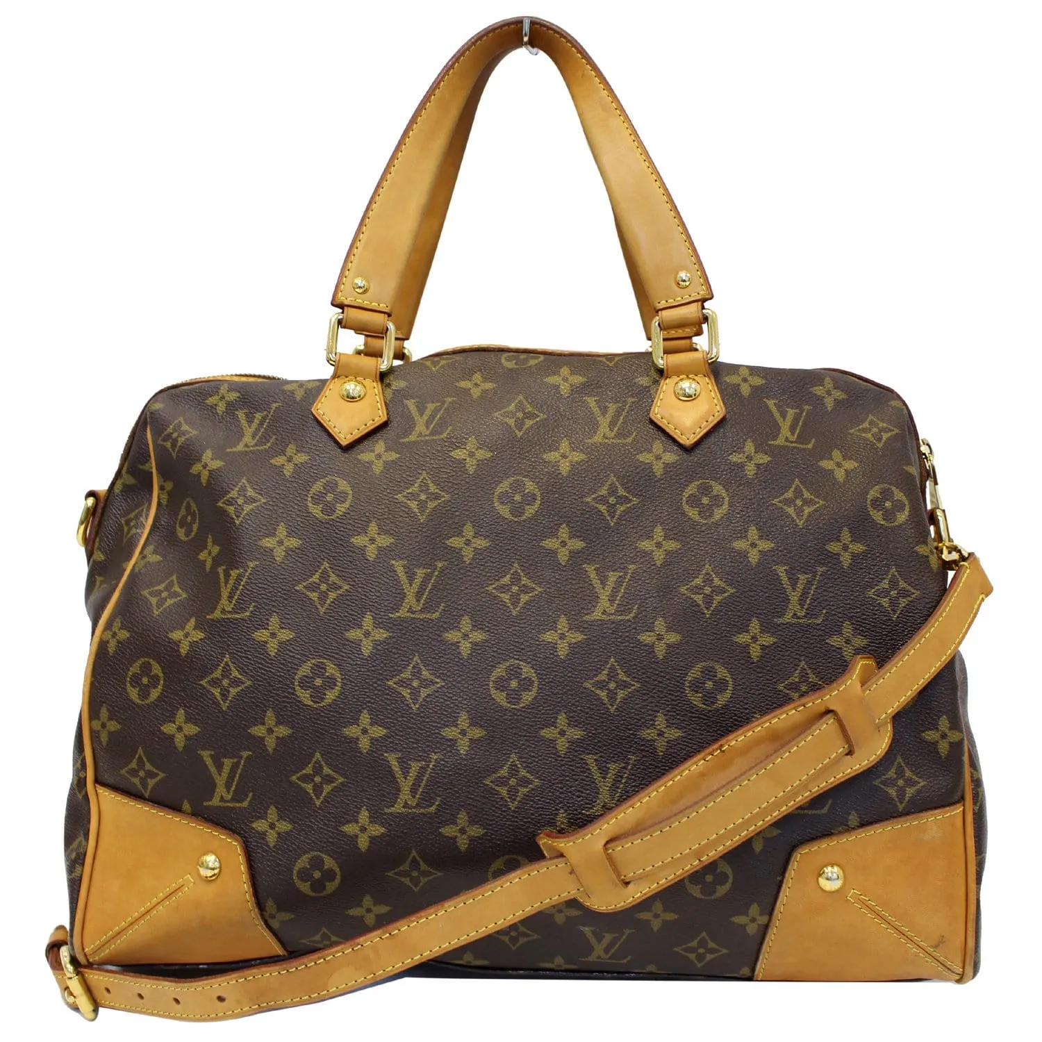 LOUIS VUITTON Retiro GM Monogram Canvas 2 Way Shoulder Bag Brown