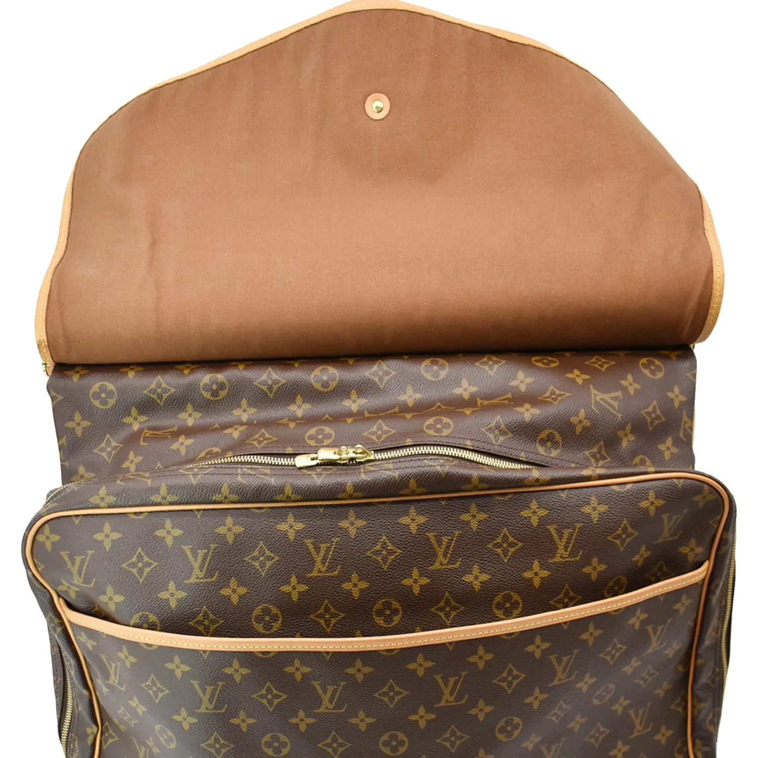 LOUIS VUITTON Sac Chasse Monogram Canvas Hunting Bag Brown