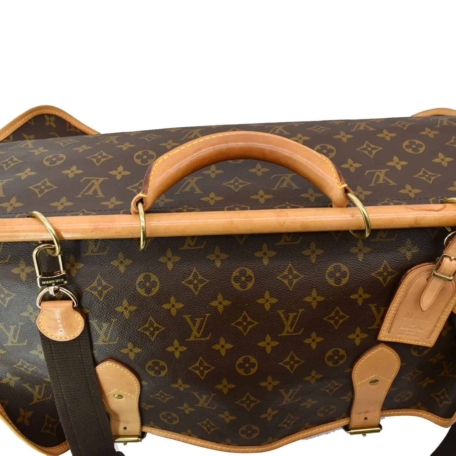 LOUIS VUITTON Sac Chasse Monogram Canvas Hunting Bag Brown