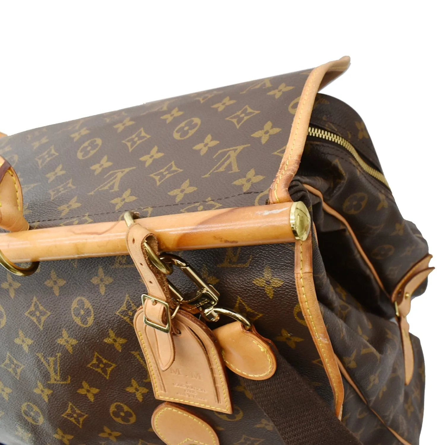 LOUIS VUITTON Sac Chasse Monogram Canvas Hunting Bag Brown