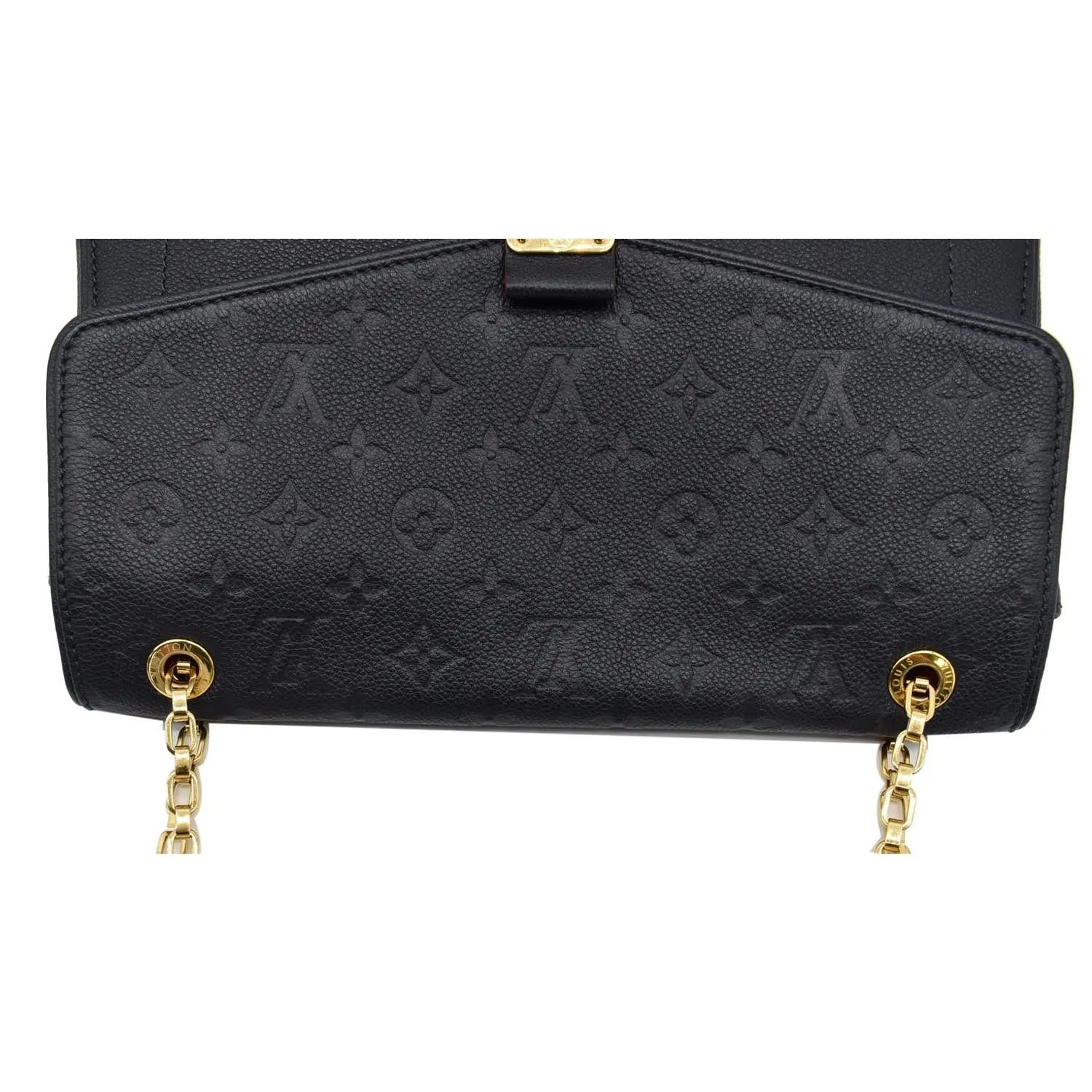 LOUIS VUITTON Saint Germain MM Monogram Empreinte Leather Shoulder Bag Marine Rouge