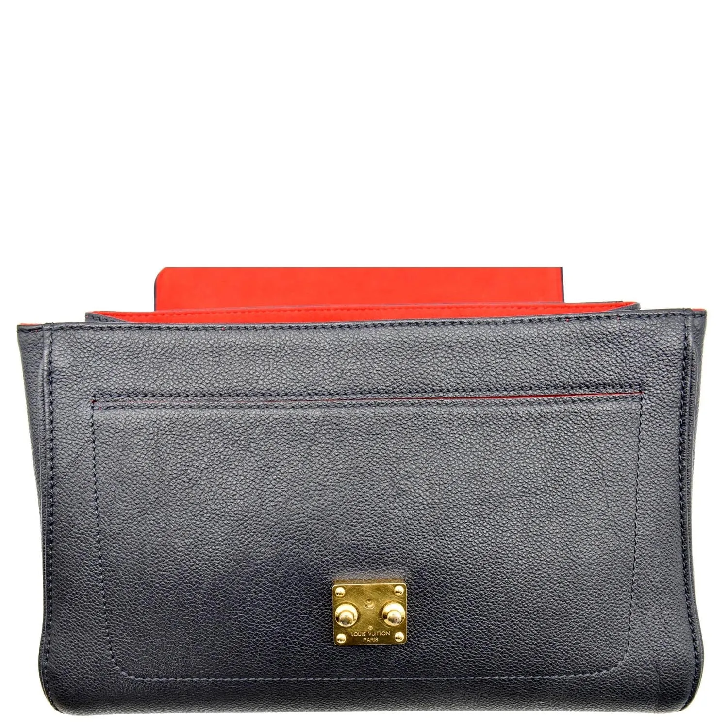 LOUIS VUITTON Saint Germain MM Monogram Empreinte Leather Shoulder Bag Marine Rouge
