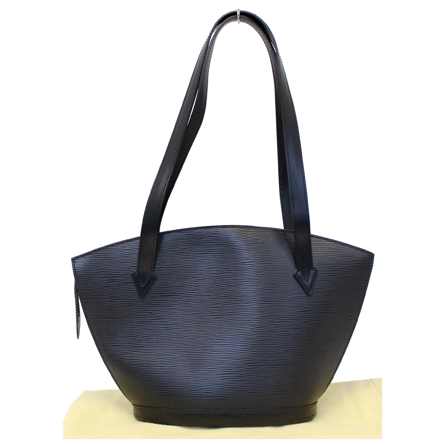 LOUIS VUITTON Saint Jacques Epi Leather Shoulder Bag Black