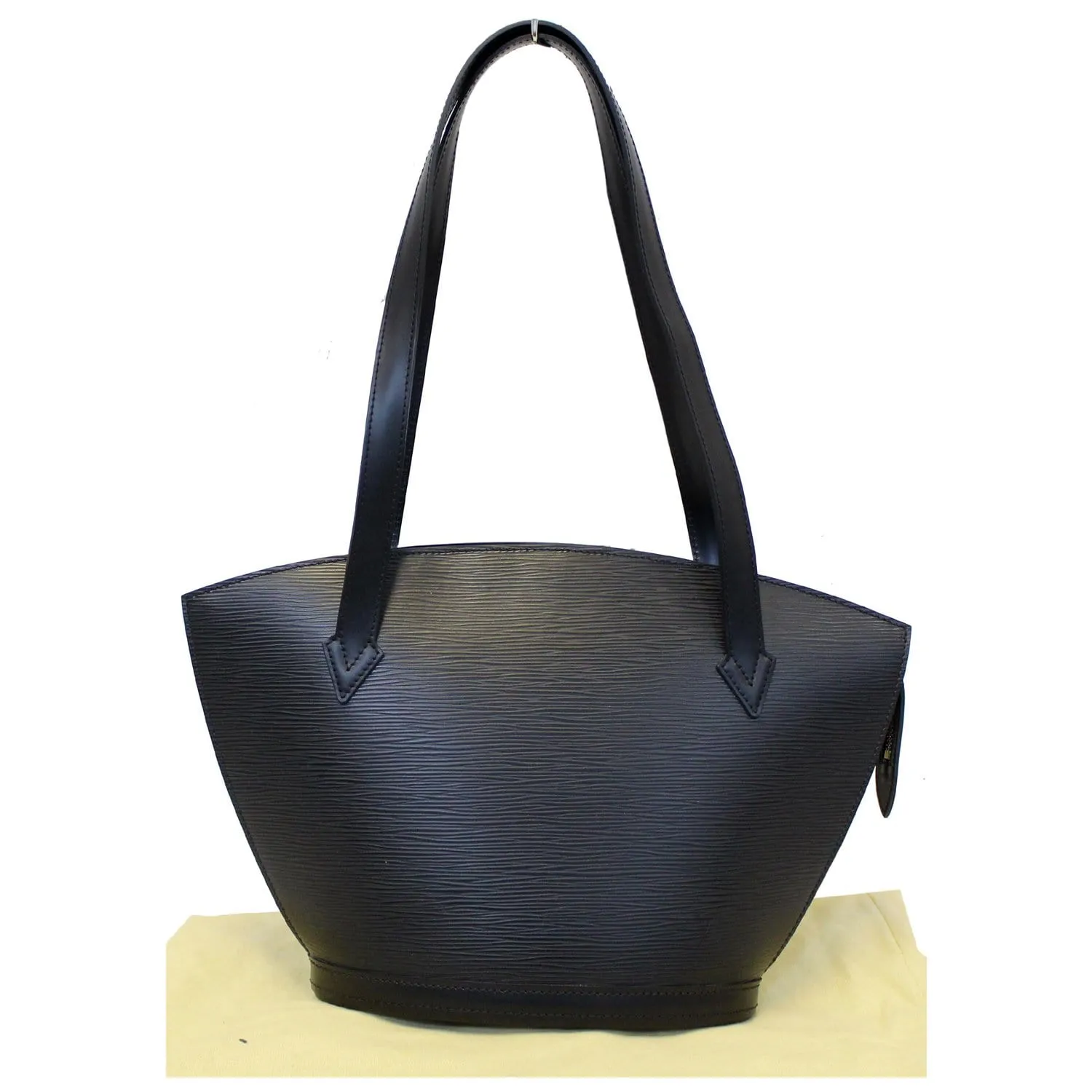 LOUIS VUITTON Saint Jacques Epi Leather Shoulder Bag Black