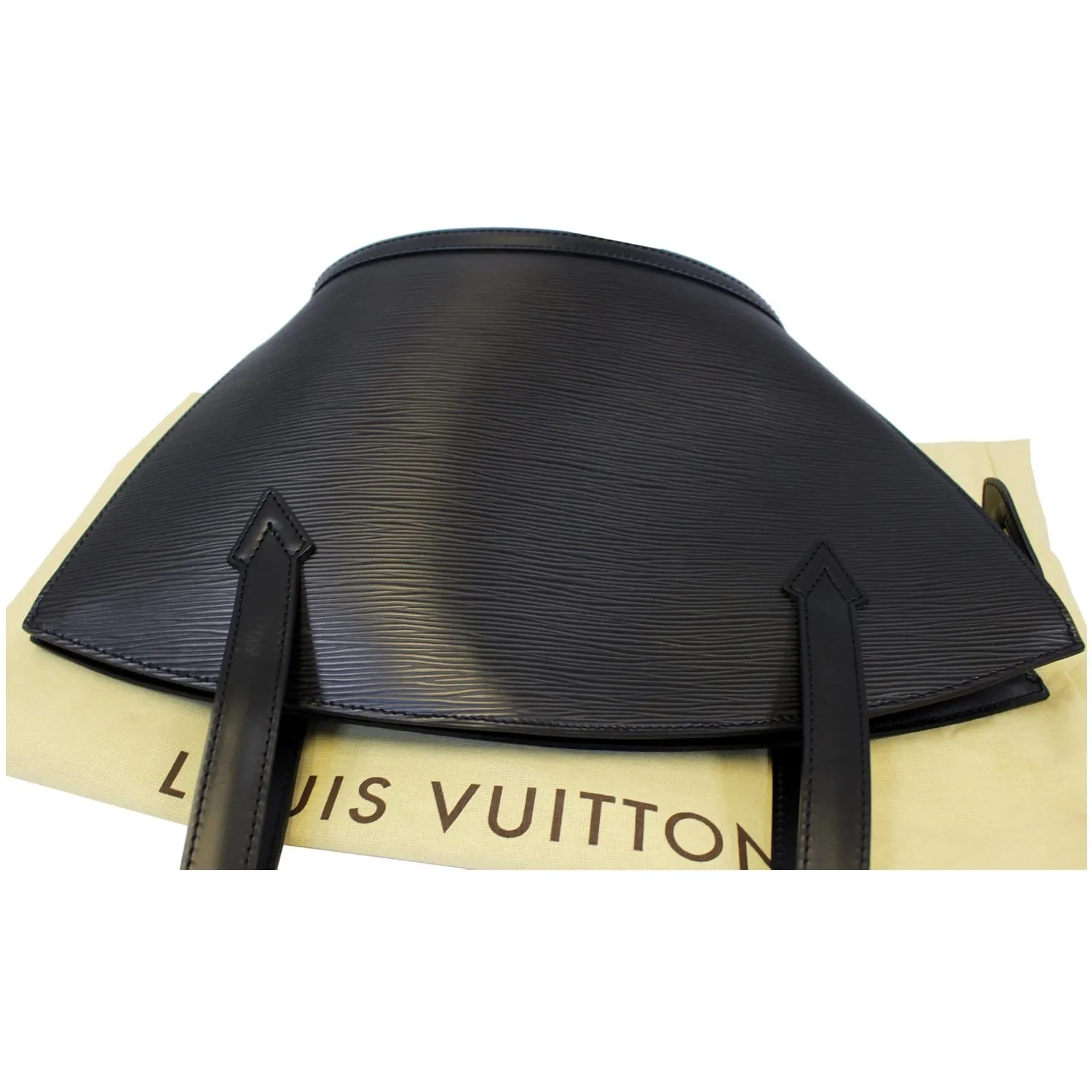 LOUIS VUITTON Saint Jacques Epi Leather Shoulder Bag Black