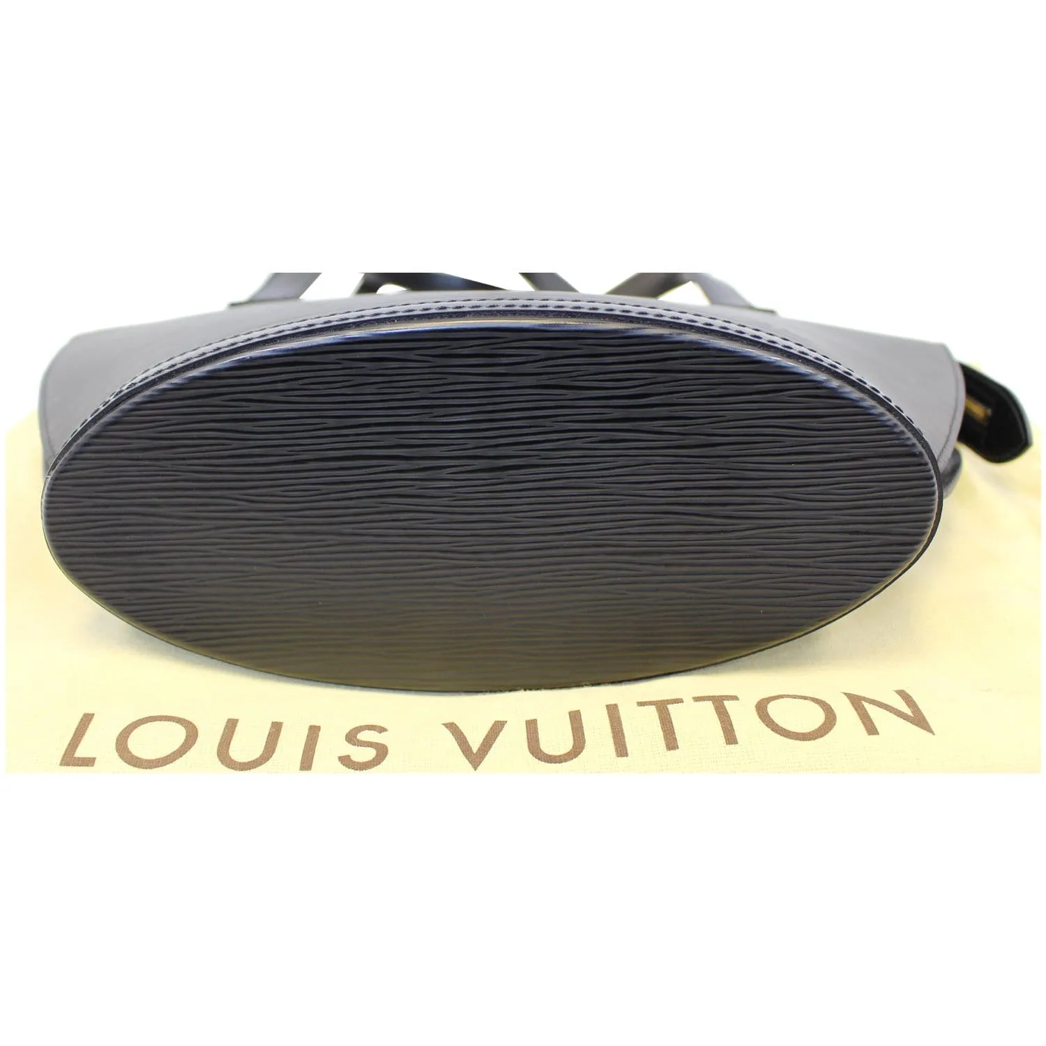 LOUIS VUITTON Saint Jacques Epi Leather Shoulder Bag Black