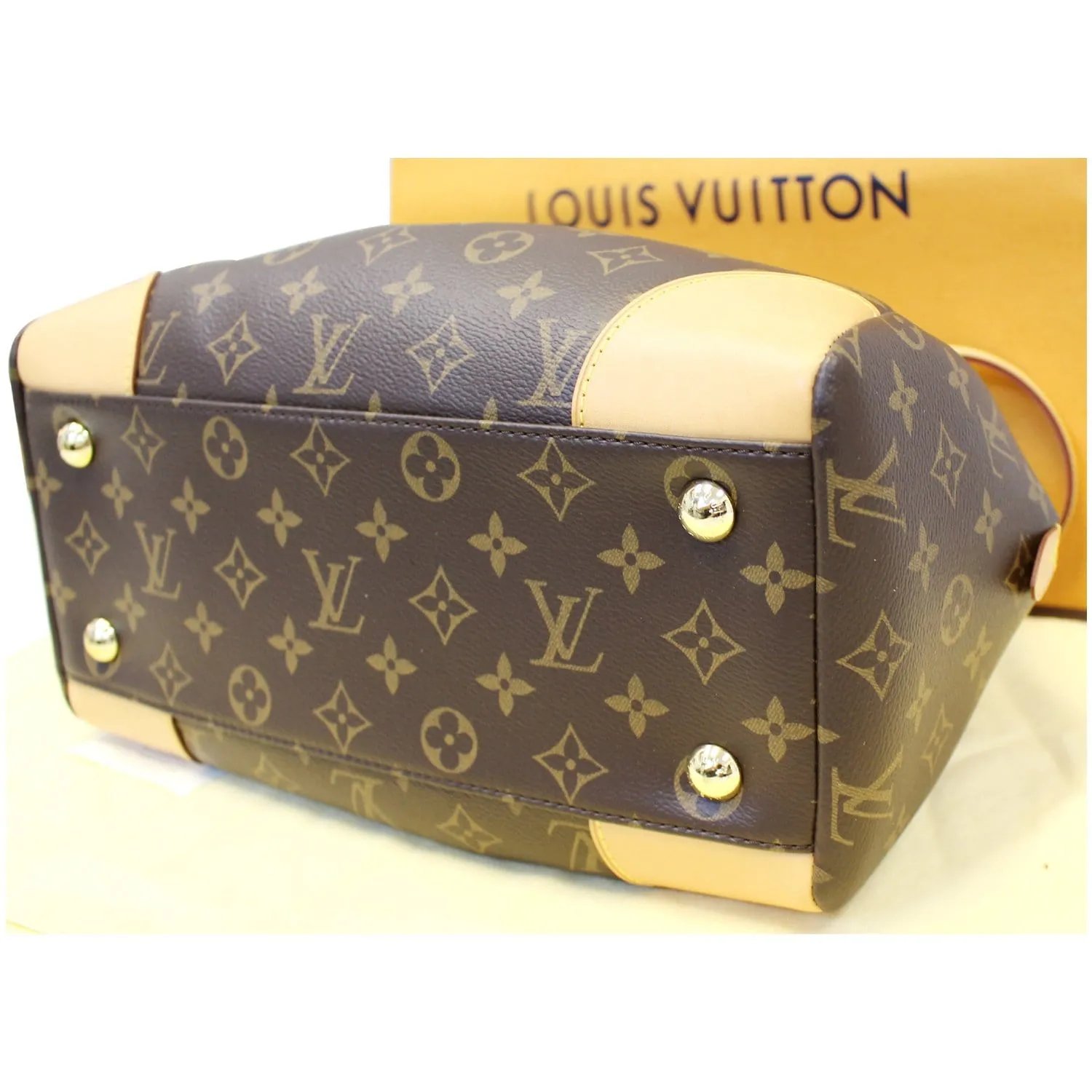 LOUIS VUITTON Segur Monogram Canvas Shoulder Handbag Brown