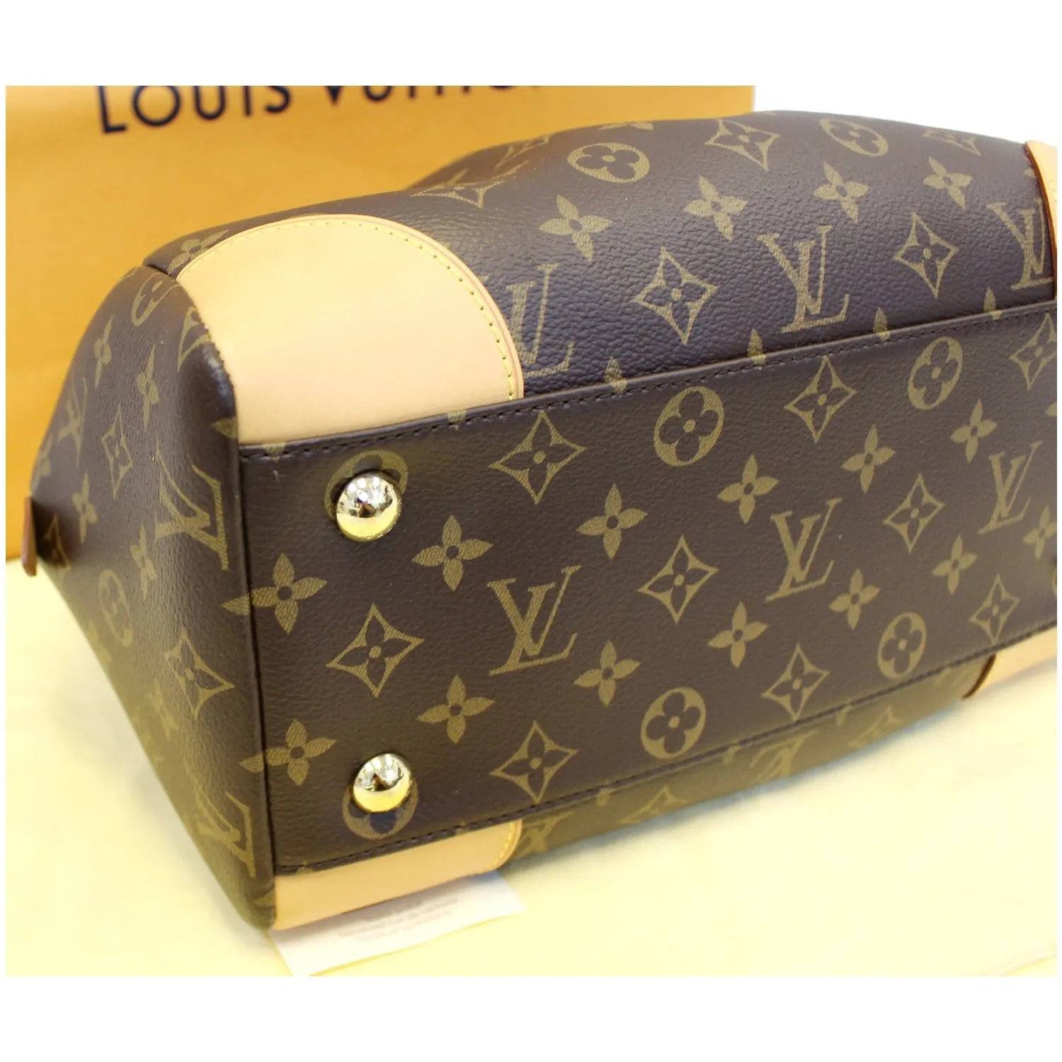 LOUIS VUITTON Segur Monogram Canvas Shoulder Handbag Brown