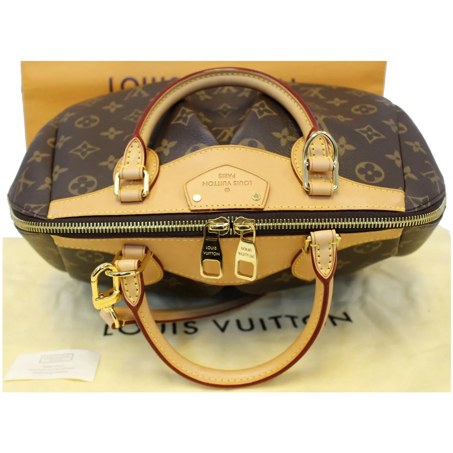 LOUIS VUITTON Segur Monogram Canvas Shoulder Handbag Brown
