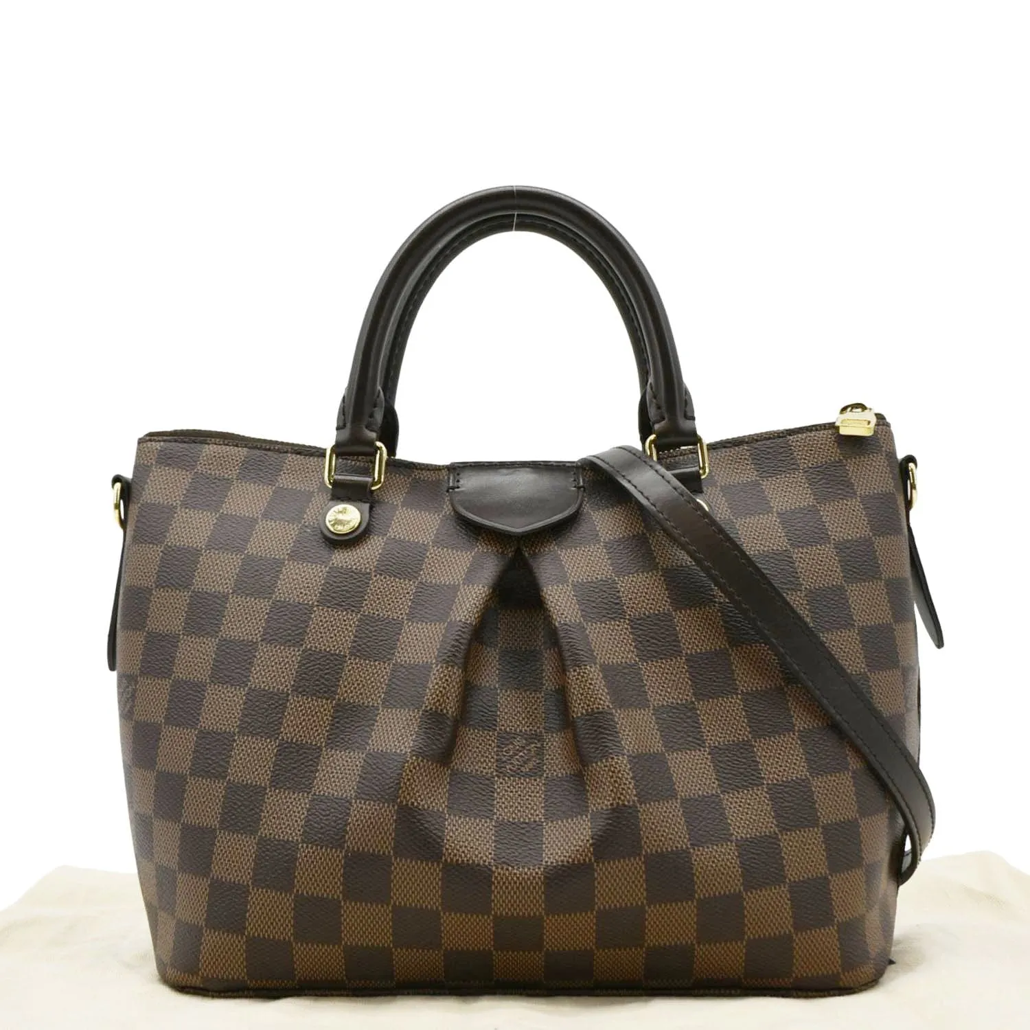 LOUIS VUITTON Siena PM Damier Ebene Shoulder Bag Brown