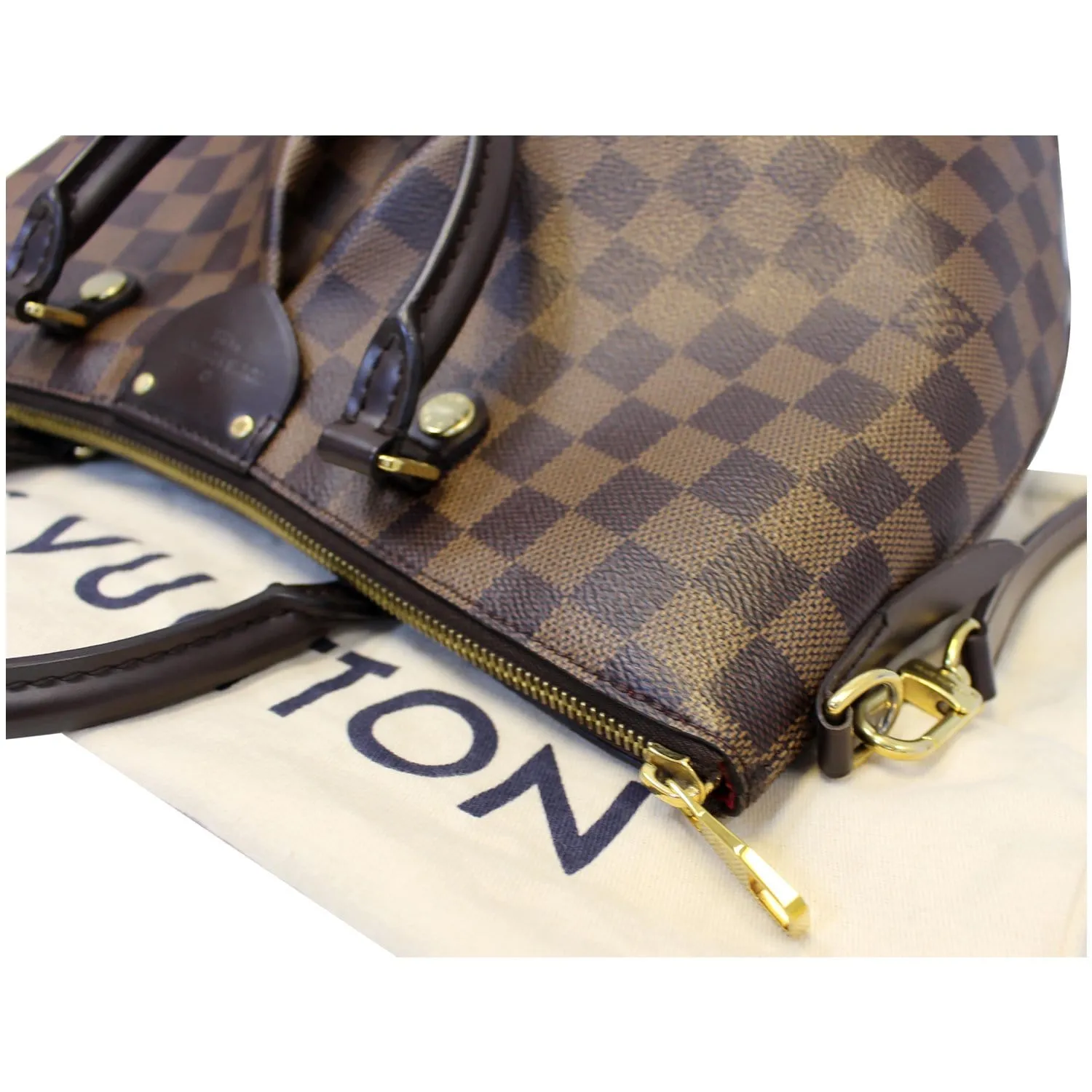 LOUIS VUITTON Siena PM Damier Ebene Shoulder Bag Brown