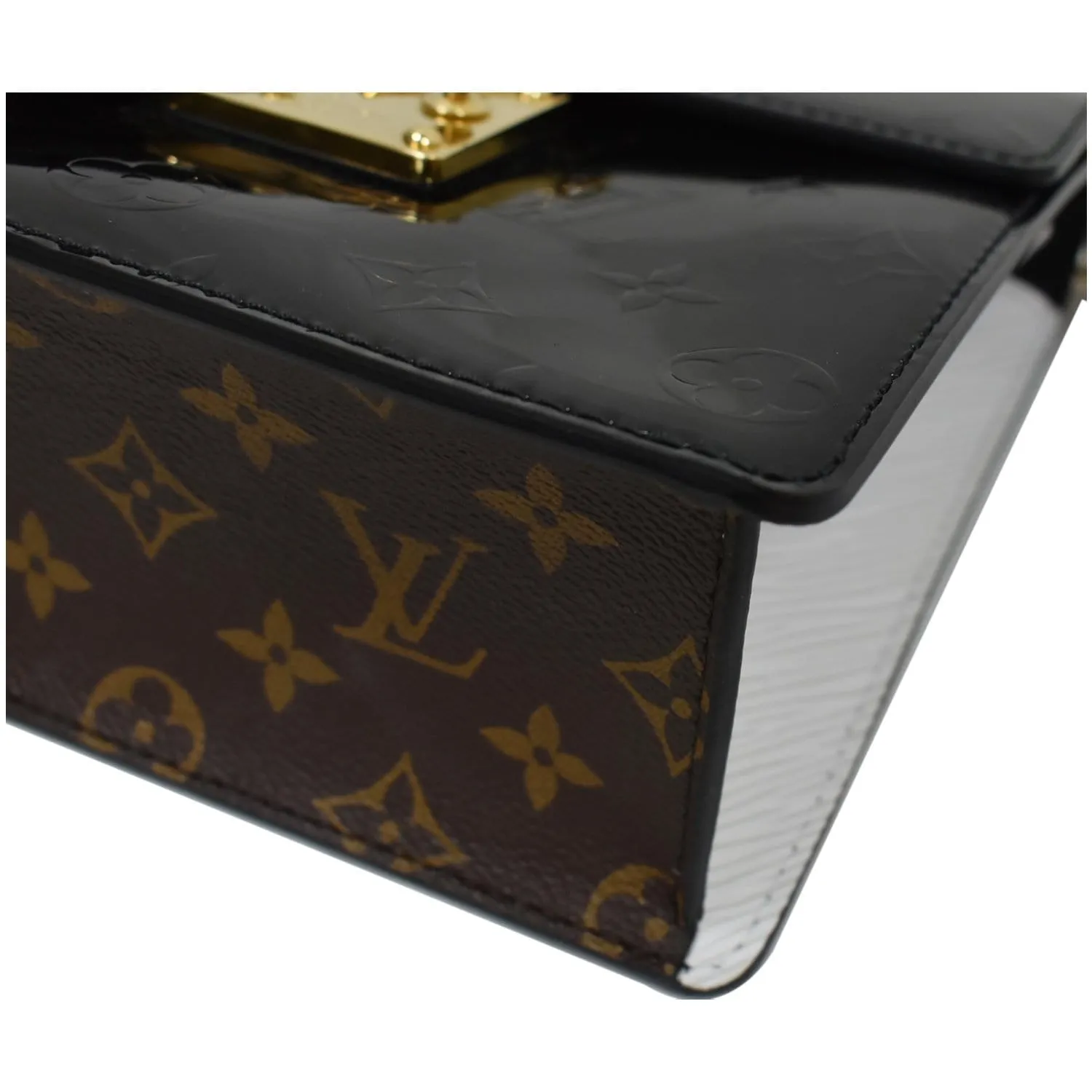 LOUIS VUITTON Spring Street Vernis Leather Crossbody Bag Black
