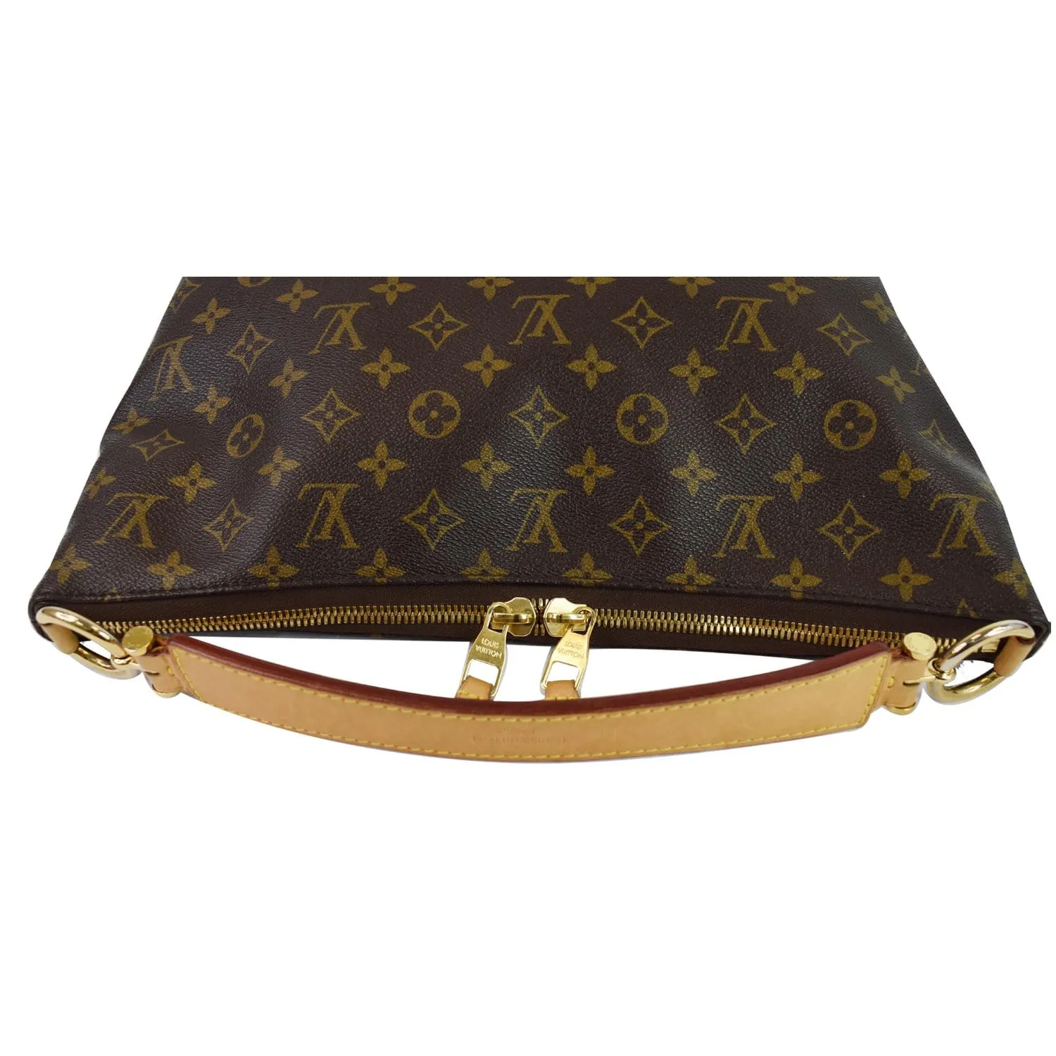 LOUIS VUITTON Sully PM Monogram Canvas Shoulder Bag Brown