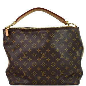 LOUIS VUITTON Sully PM Monogram Canvas Shoulder Bag Brown