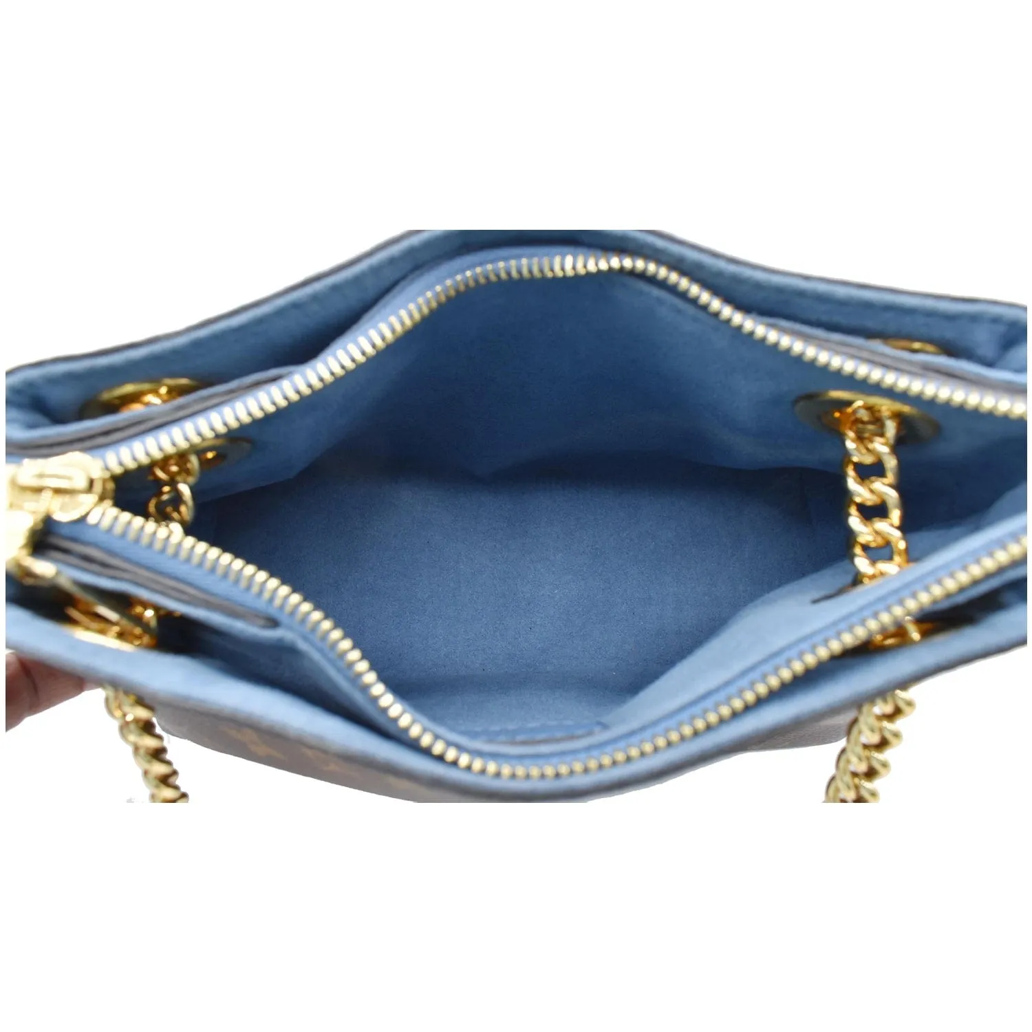 LOUIS VUITTON Surene BB Monogram Canvas Shoulder Bag Blue Jean