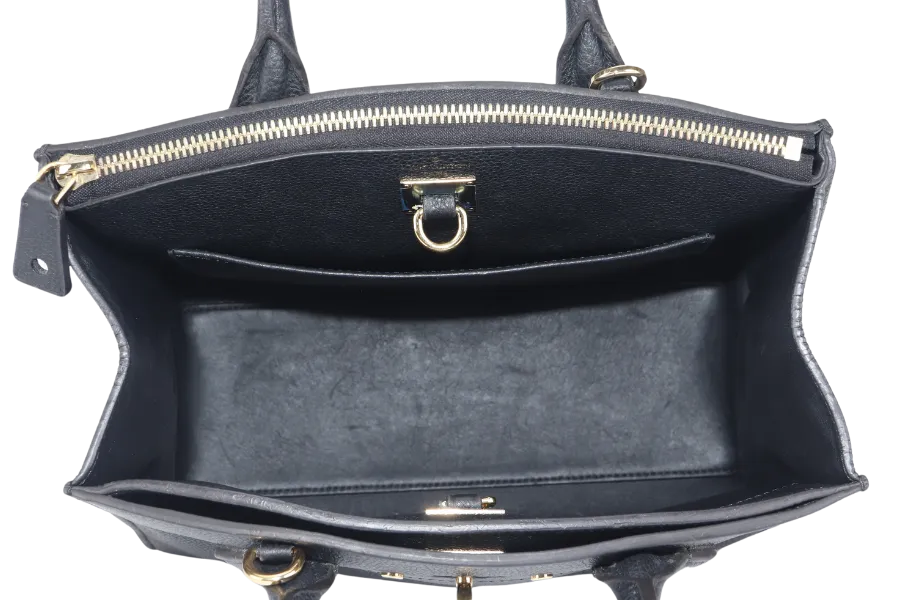 LOUIS VUITTON TAURILLON CITY STEAMER PM BLACK GOLD HARDWARE WITH STRAPS NO DUST COVER