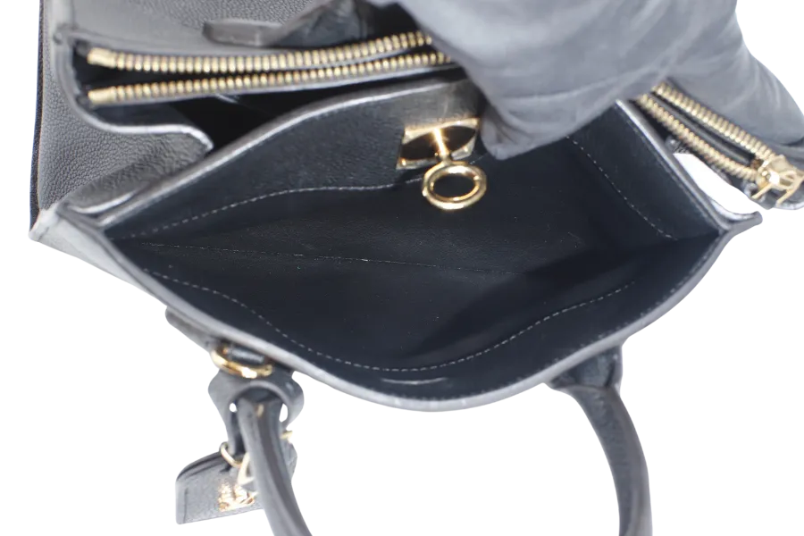 LOUIS VUITTON TAURILLON CITY STEAMER PM BLACK GOLD HARDWARE WITH STRAPS NO DUST COVER