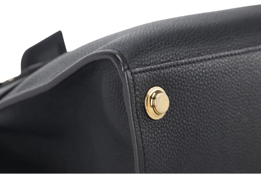 LOUIS VUITTON TAURILLON CITY STEAMER PM BLACK GOLD HARDWARE WITH STRAPS NO DUST COVER