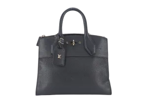 LOUIS VUITTON TAURILLON CITY STEAMER PM BLACK GOLD HARDWARE WITH STRAPS NO DUST COVER