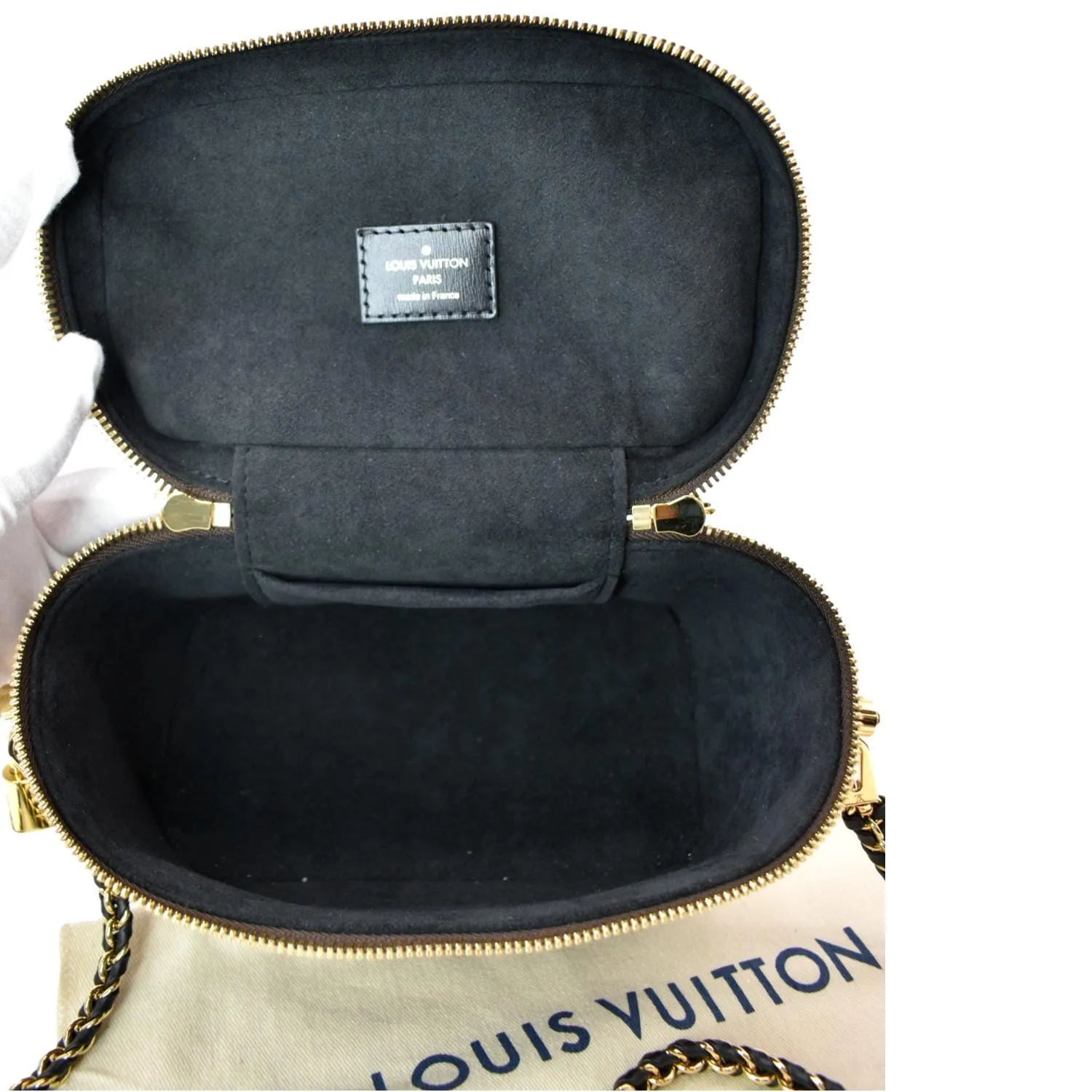 LOUIS VUITTON Vanity PM Monogram Reverse Canvas Crossbody Bag Brown