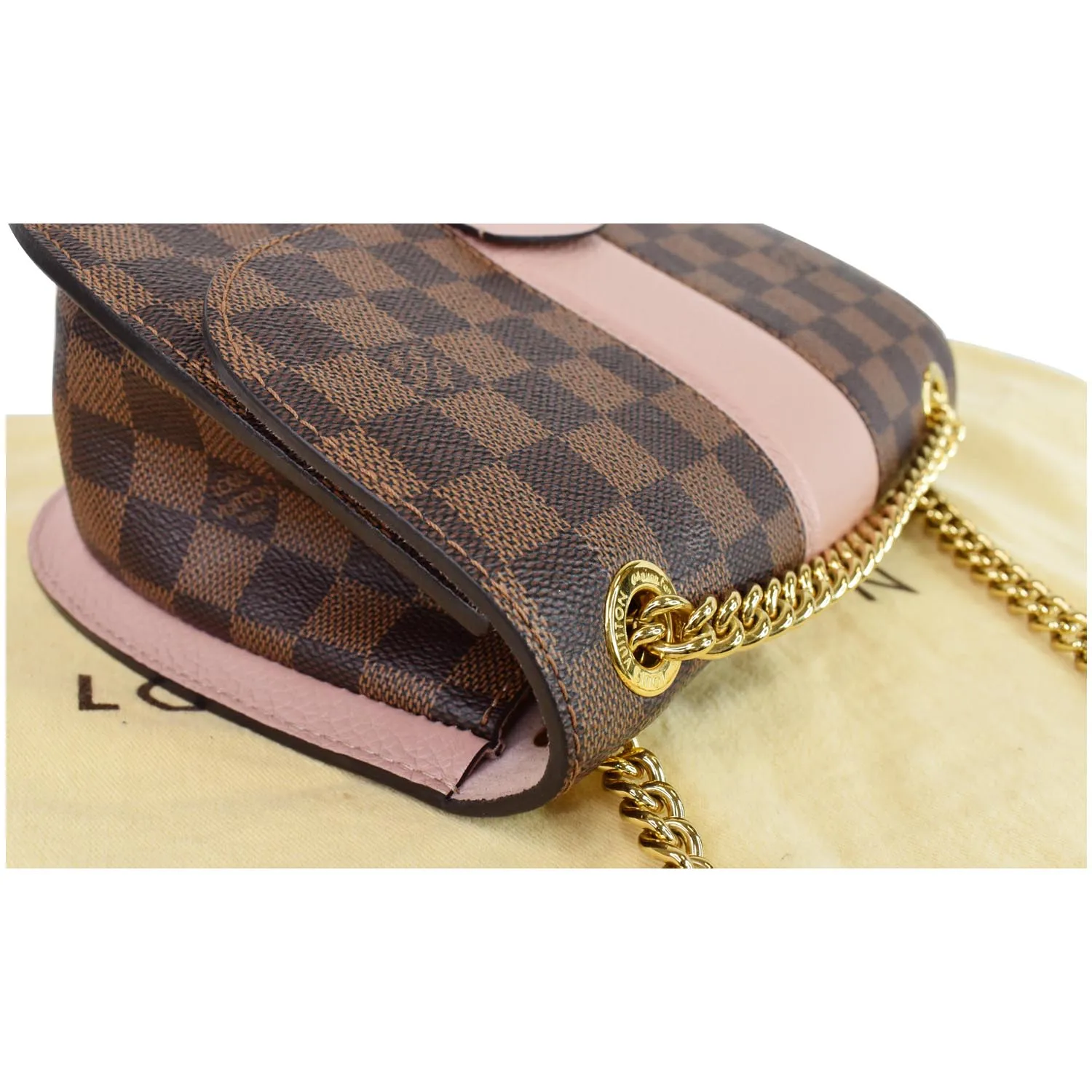 LOUIS VUITTON Wight Damier Ebene Shoulder Crossbody Bag Magnolia