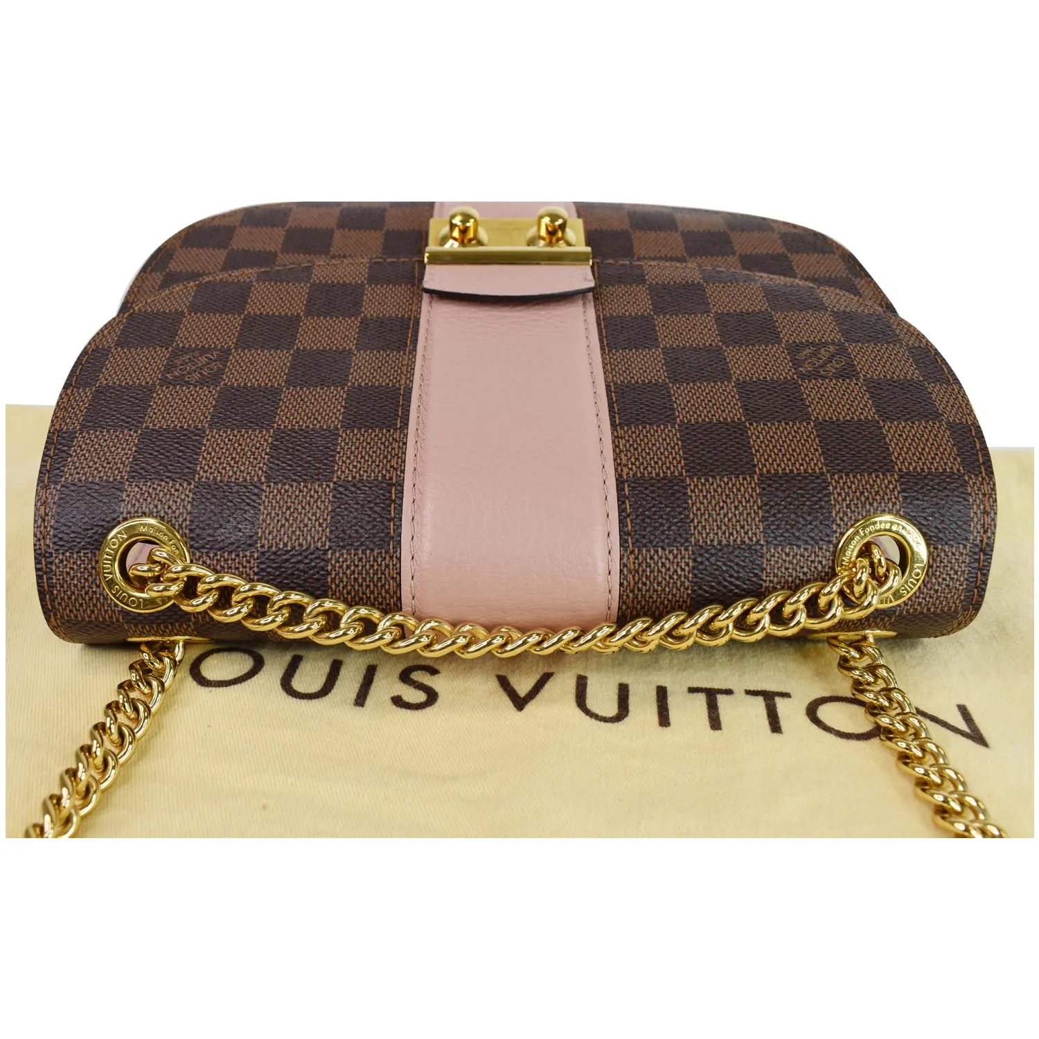 LOUIS VUITTON Wight Damier Ebene Shoulder Crossbody Bag Magnolia