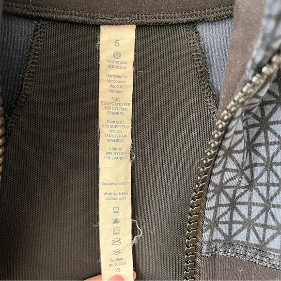 Lululemon Define Jacket Tri Geo Printed Inkwell Black