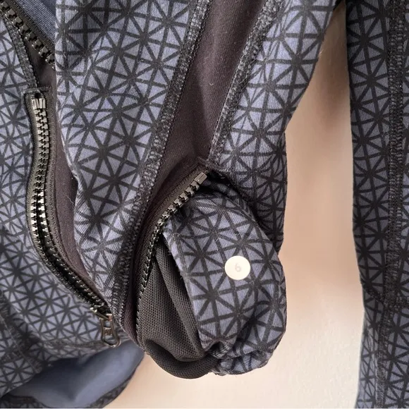 Lululemon Define Jacket Tri Geo Printed Inkwell Black
