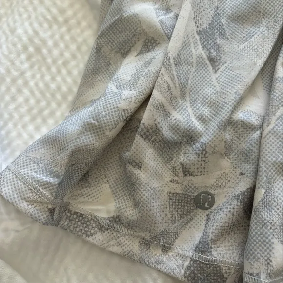 Lululemon White Printed Pace Rival Mini Skort