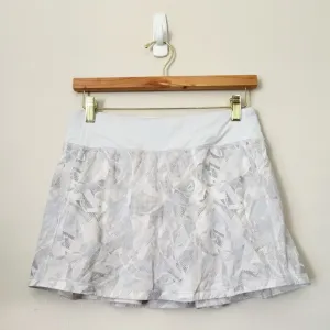 Lululemon White Printed Pace Rival Mini Skort