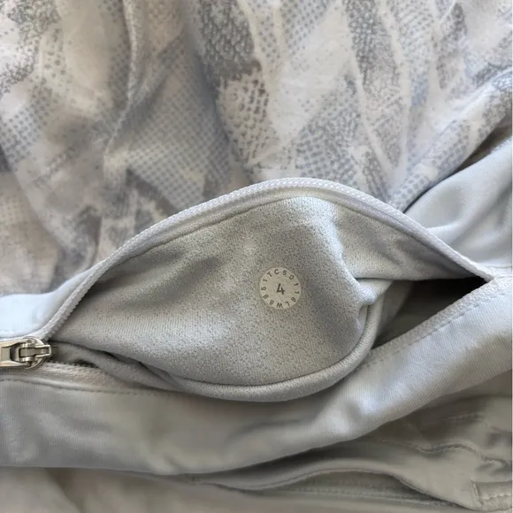 Lululemon White Printed Pace Rival Mini Skort