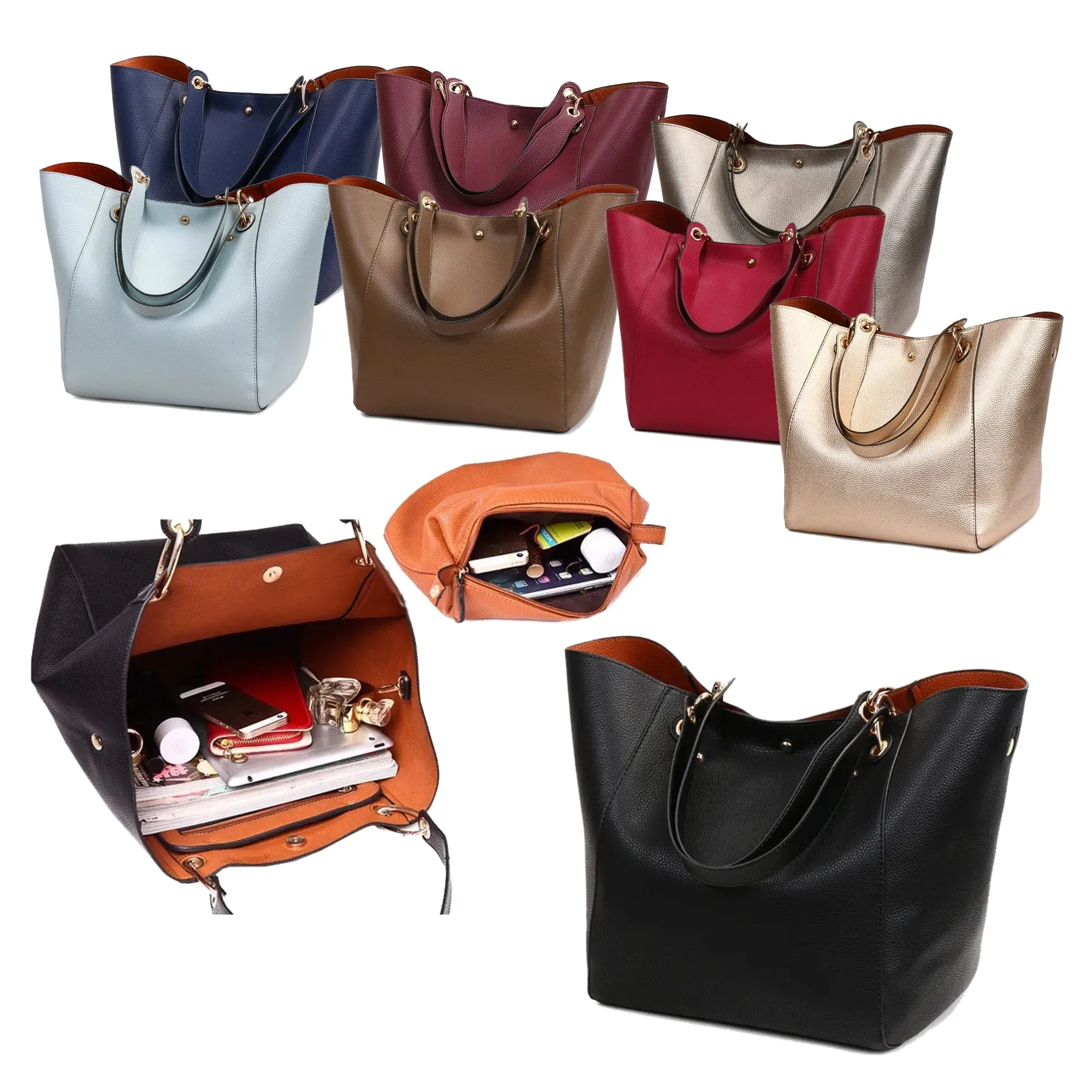 Luxury Leather Shoulder Bags for women Large Purses