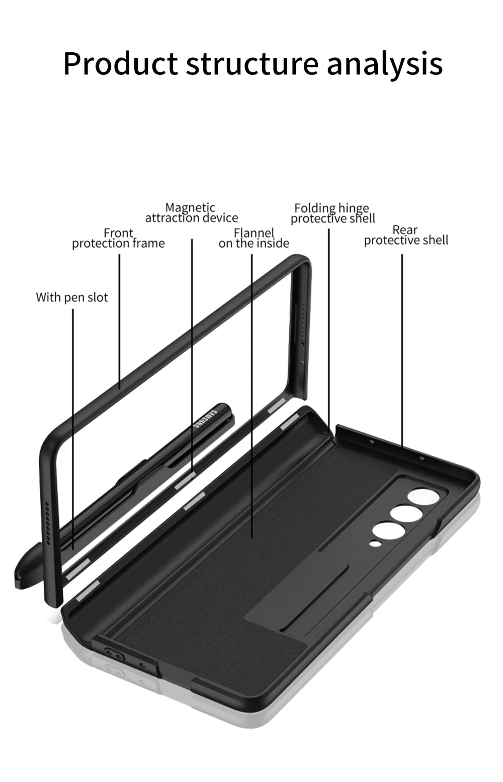 Magnetic All-inclusive Protection Case Cover For Samsung Galaxy Z Fold 3 5G